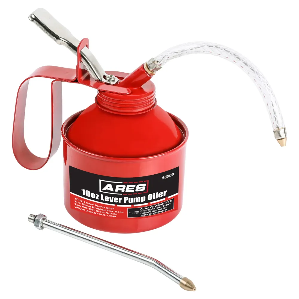 ARES 55009 - Aceitera con palanca roja de 10 oz